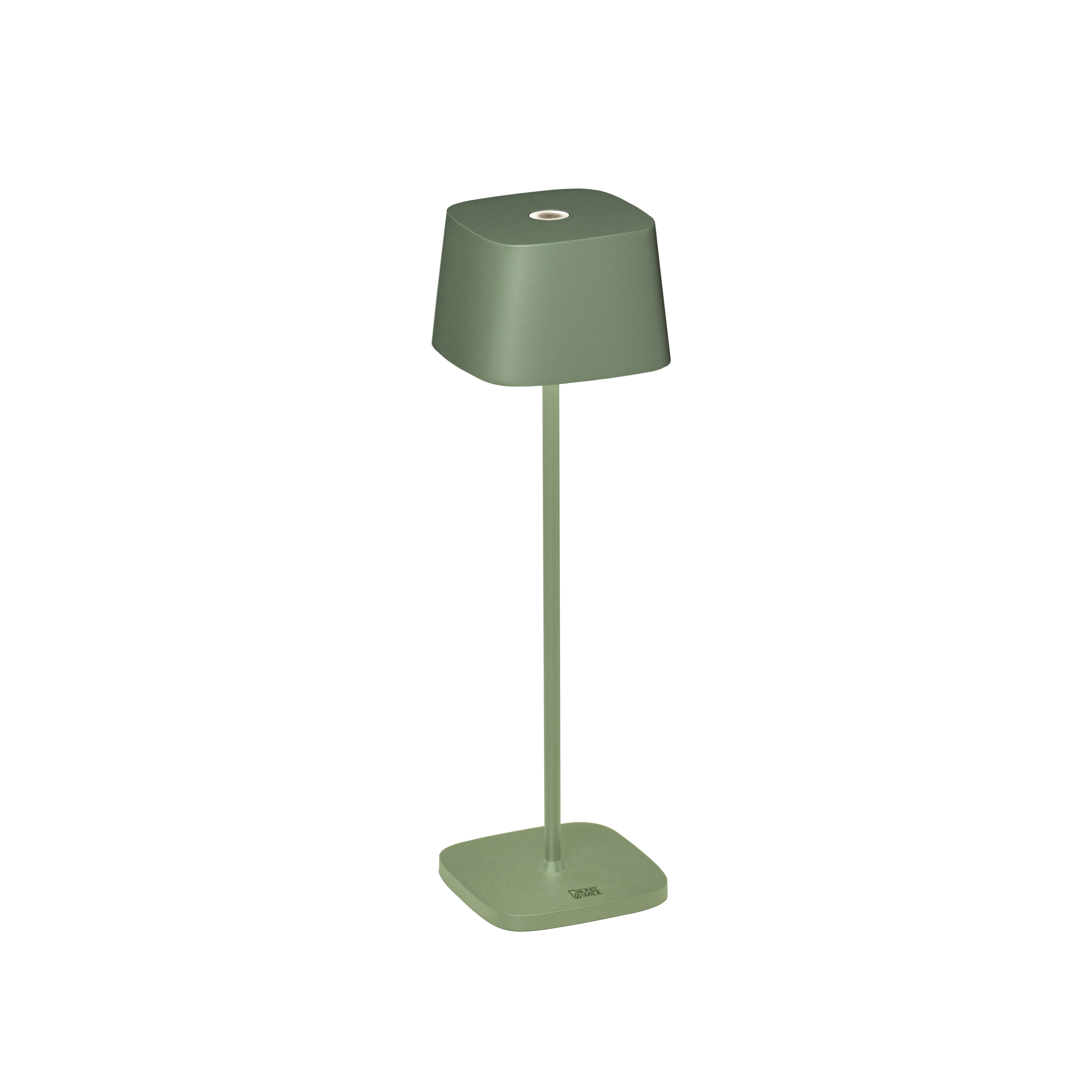 Konstsmide Capri-Mini USB-Tischleuchte Grün/grau, 2700/3000K, dimmbar, eckig