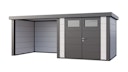 Vorschaubild Telluria Metallgerätehaus Classico 2724 mit Lounge Anbau small