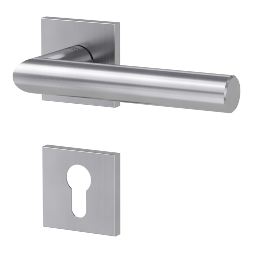 Griffwerk VAYA 128 LUCIA fast2fix Fast2Fix GK3 Rosetten eckig Profilzylinder Edelstahl matt