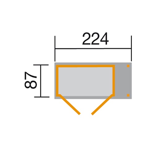 Weka 14 mm Garten- und Terrassenschrank 351 A/357 A mit Schleppdach