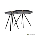 Vorschaubild Apple Bee 2er Set Kaffeetische ELLE ALU, Aluminium Schwarz - Abverkauf