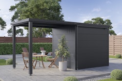 Wolff Finnhaus Metall-Dachrinnenset 580 cm mit 2 Fallrohren für Ulrik & Linnea