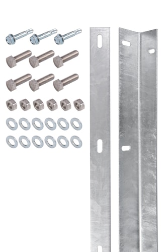 Alberts® Befestigungsleiste f.Doppelstab-Gittermatten,feuerverz.Länge:800 mm,m.Schrauben 622985