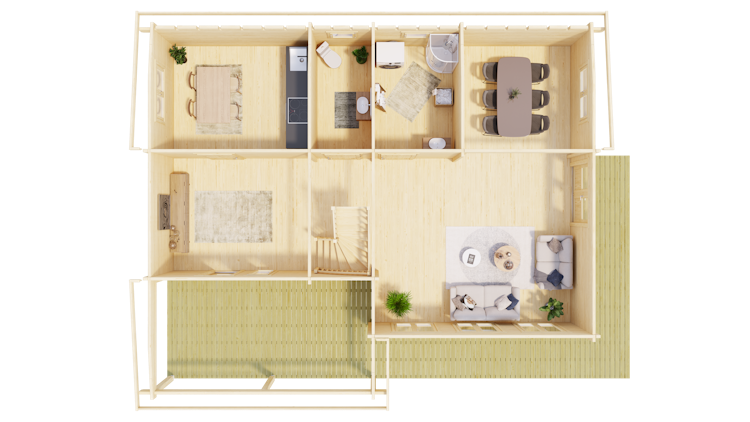 Lasita Maja Ferienhaus Mekong Platin - 70 mm