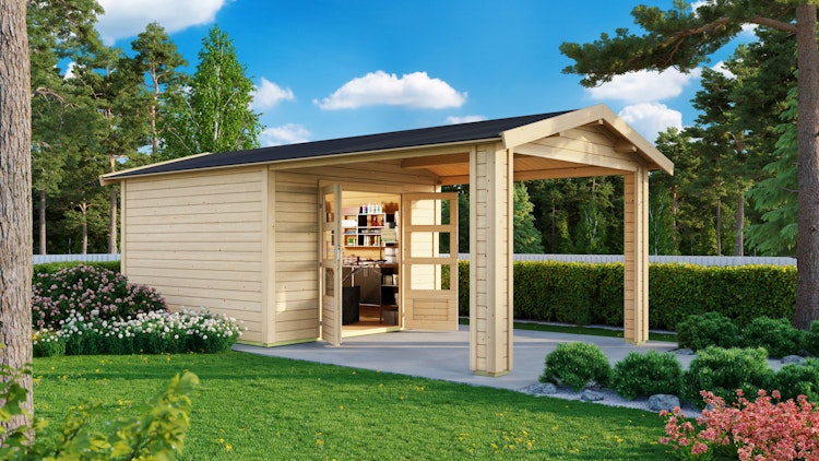 Karibu Premium Gartenhaus Theres 3 - 28 mm