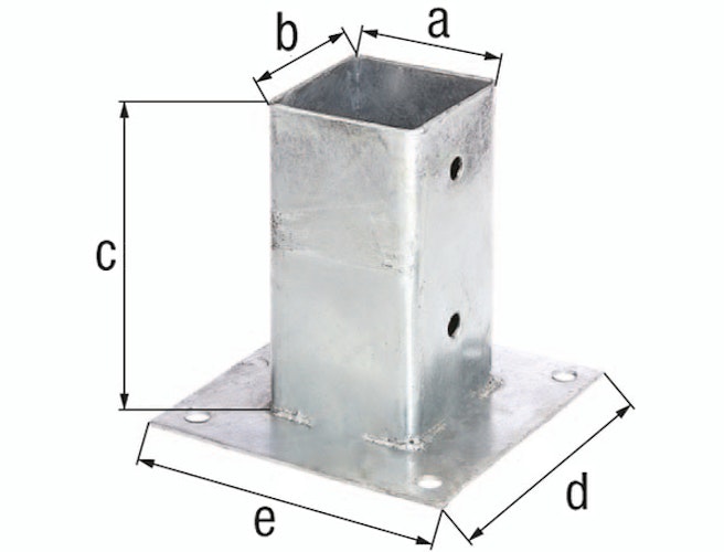 Alberts® Aufschraubhülse 150mm für verschiedene Pfostenstärken