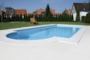 Vorschaubild WESERWABEN® Pool- / Beckenrandsteine gewölbt - Aquitaine Betonweiß