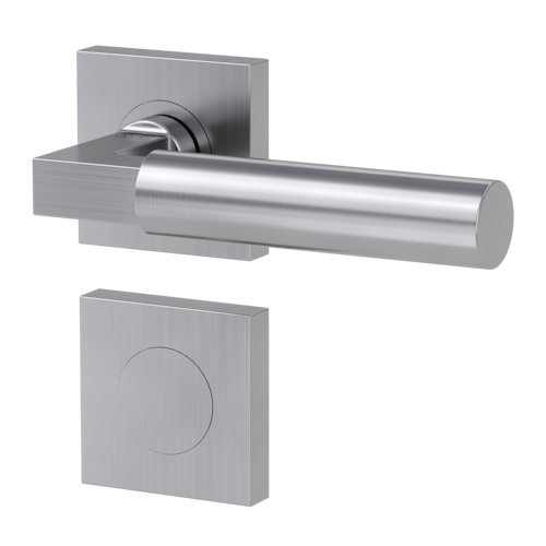 Griffwerk METRICO PROFESSIONAL Schraubtechnik GK4 -Edelstahl matt  Rosettengarnitur eckig -Schraubt. -BL