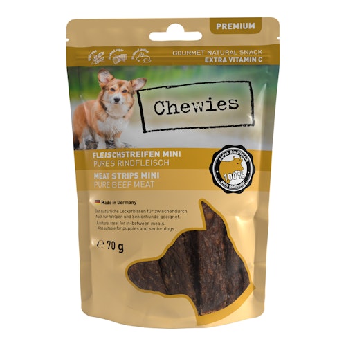 Chewies Mini Fleischstreifen 70 Gramm Hundesnack