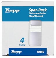 Kopp Universalschalter PARIS silber, Profi-Pack