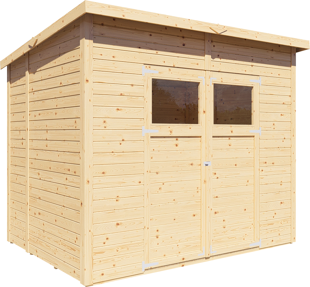 Bertilo Gerätehaus Amrum 3 - naturbelassen - 14 mm