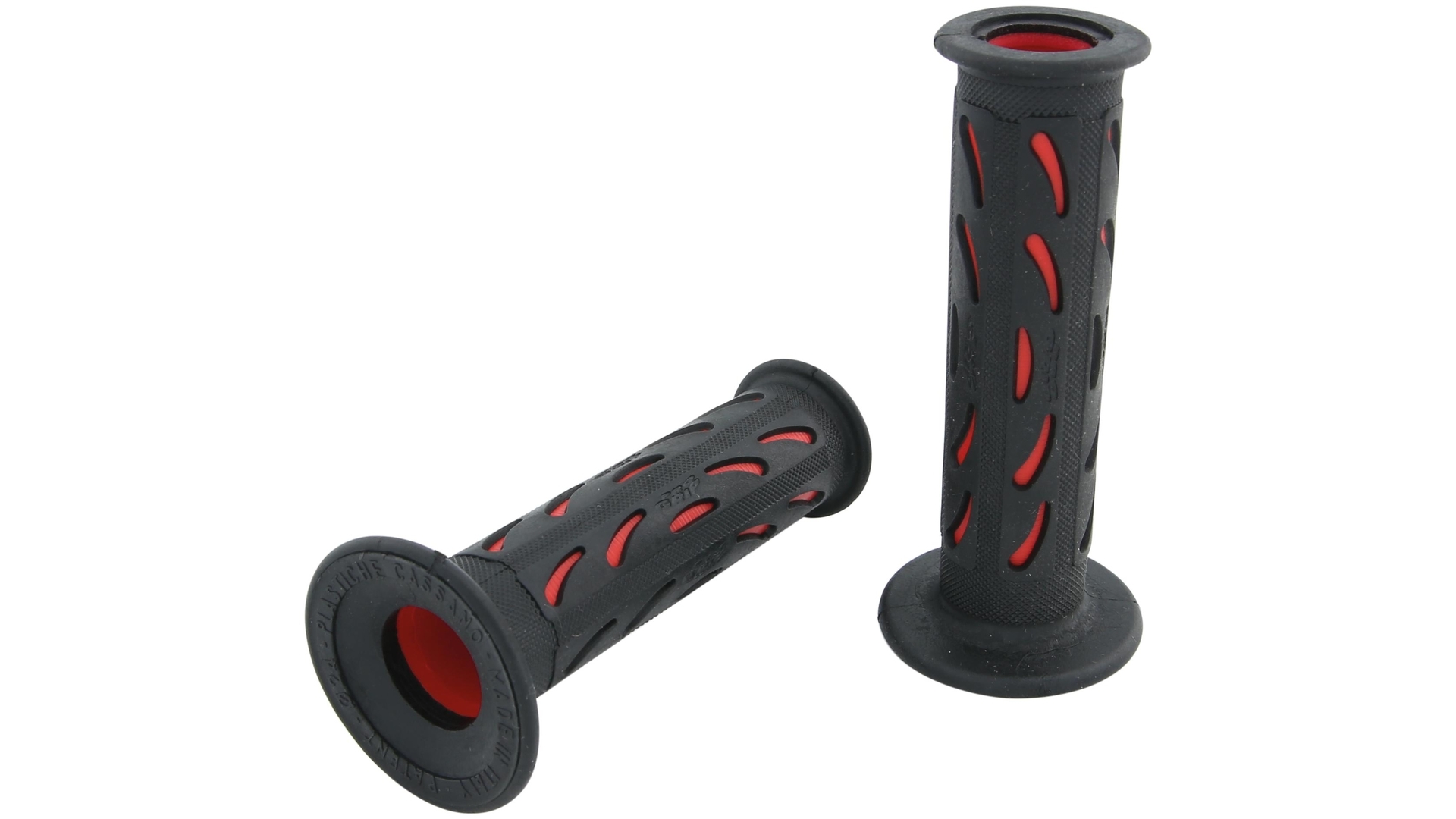 Progrip Griffgummi 724 Rot / Schwarz Offen Paar Ø22/25mm Länge 122mm