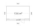 Vorschaubild Palmako Gartenhaus Rebekka 13,6 m² - 160 mm