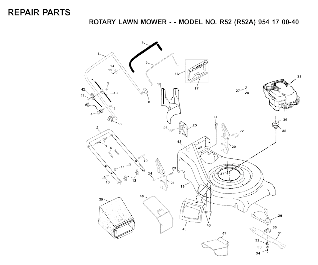 Explosionszeichnung Ersatzteile