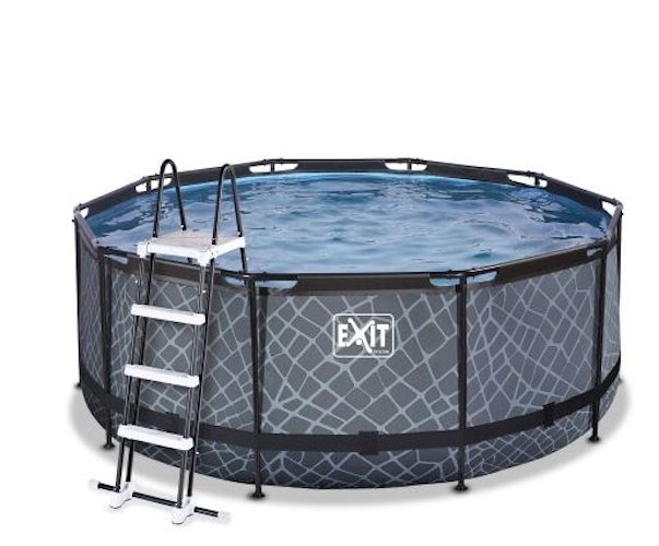 Exit runder Rahmenpool mit Sandfilteranlage (Höhe 122 cm)