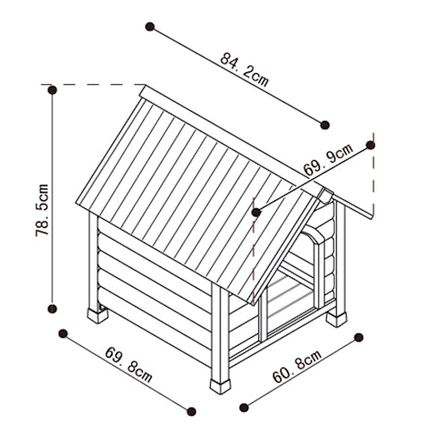 NOBBY Hundehütte "CIVETTA 2 JAVA" 84 x 70 x 82 cm