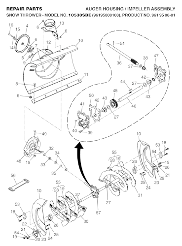 Husqvarna Schneefräsen/Fräsen 10530 SBE, 96195000100, 961950001, 2006-06