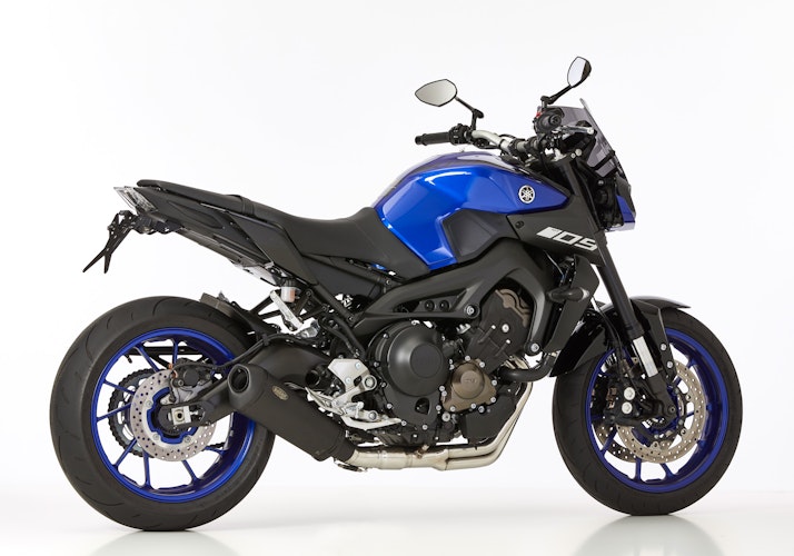 SHARK KOMPLETTANLAGE Edelstahl beschichtet schwarz-matt DSX-10 für YAMAHA MT-09 / SP EURO3  