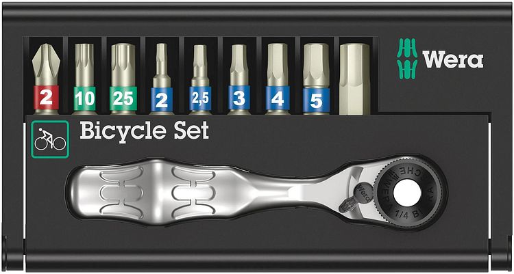 Wera Bitsatz "Bicycle Set 9", 10-tlg. silber