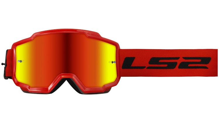 LS2 Crossbrille Charger – Rot/Iridium