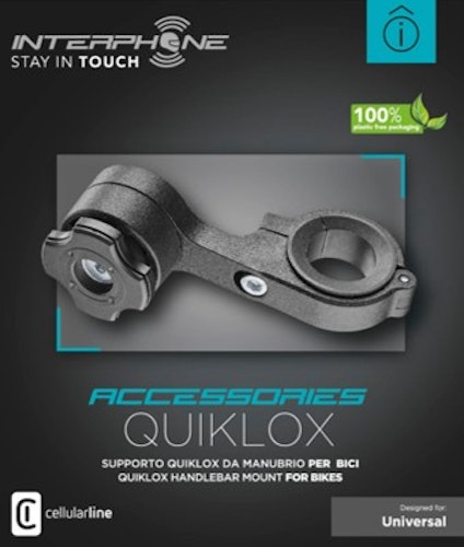 INTERPHONE Quiklox Fahrrad-Lenkerhalter 22-31,8mm