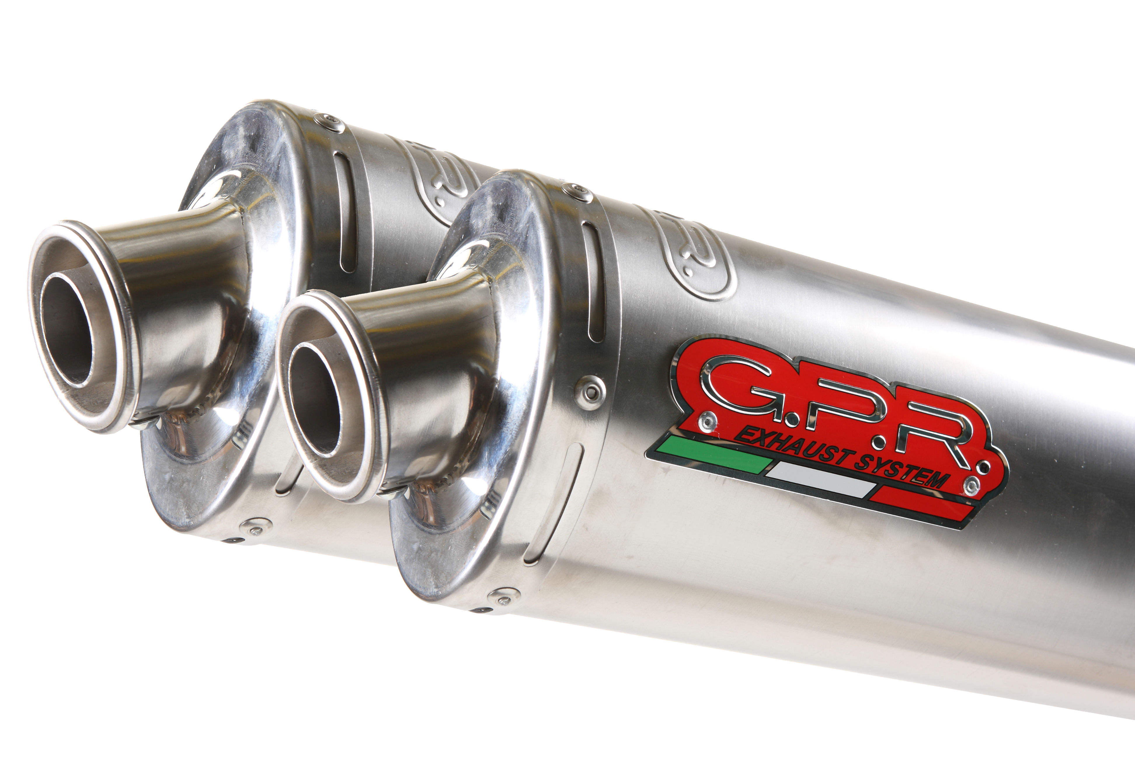 GPR Endschalldämpfer Kawasaki GPZ 500 - S 1988/03 Pair EC-Approv. slip-on exhaust Inox Tondo / Ro