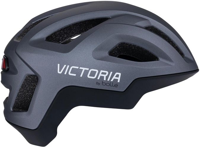 Victoria React LED Helm 55-59 cm grau, schwarz