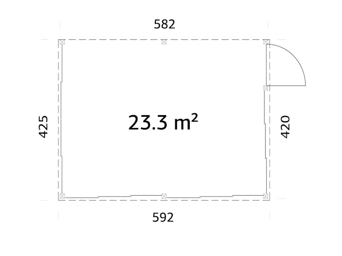 Palmako Glashaus Lumi 23,3 m² - (Wintergartenanbau) Slide