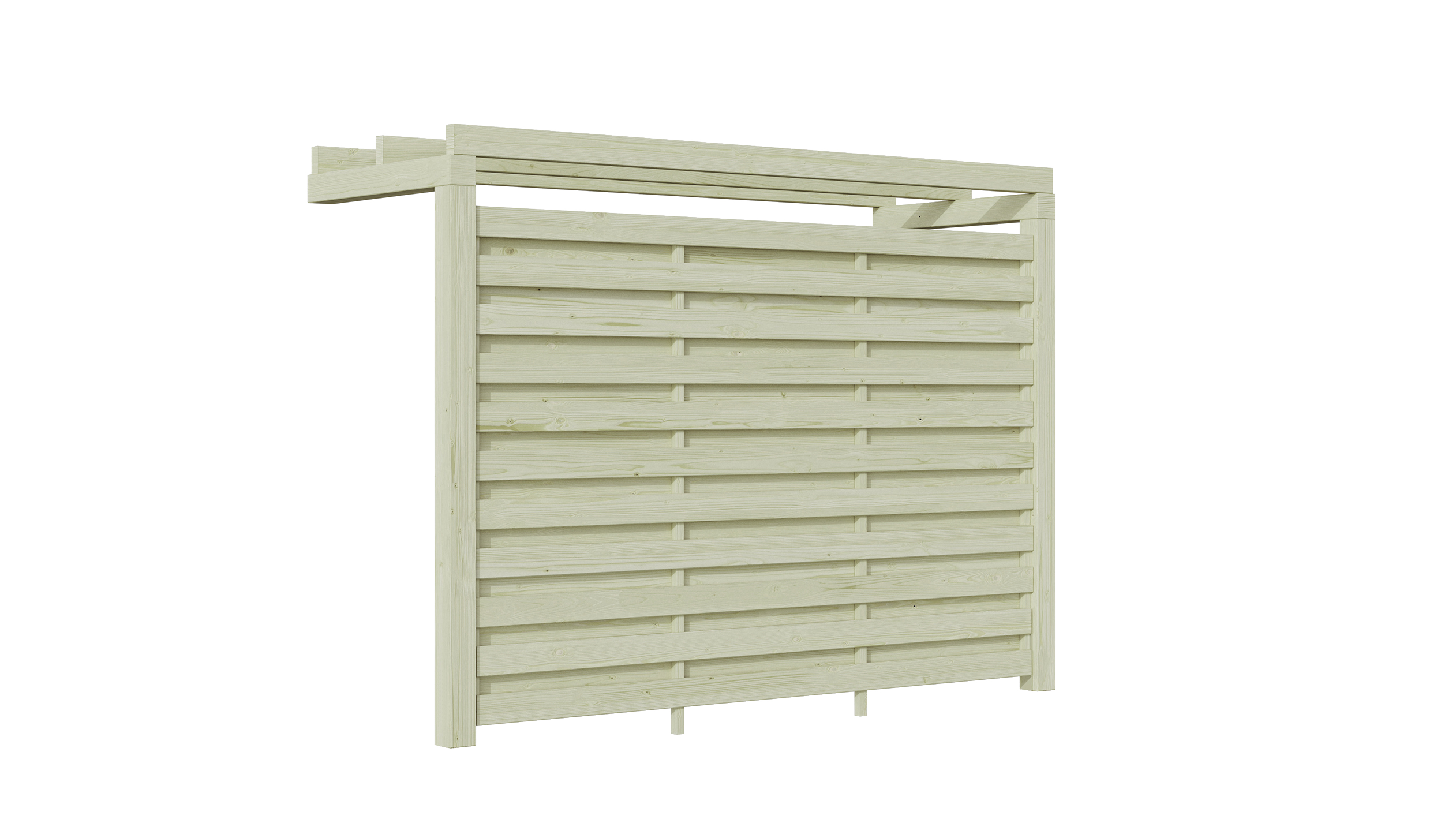 Weka Carport Rückwand für Einzel- und Doppelcarport mit Dachbegrünung - kesseldruckimprägniert