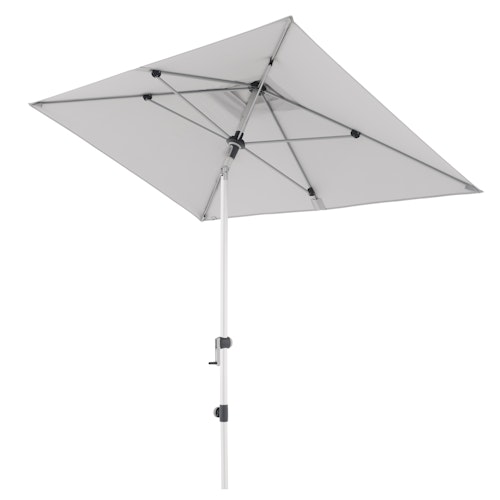doppler Mittelmastschirm EXPERT 220 x 140 Auto-Tilt, Aluminium Silber / 100 % Polyester 180 g/m²