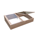 Vorschaubild T&J TONDERN-Frühbeet Lärche 119 x 80 x 21/30 cm vorgefertigte Elemente