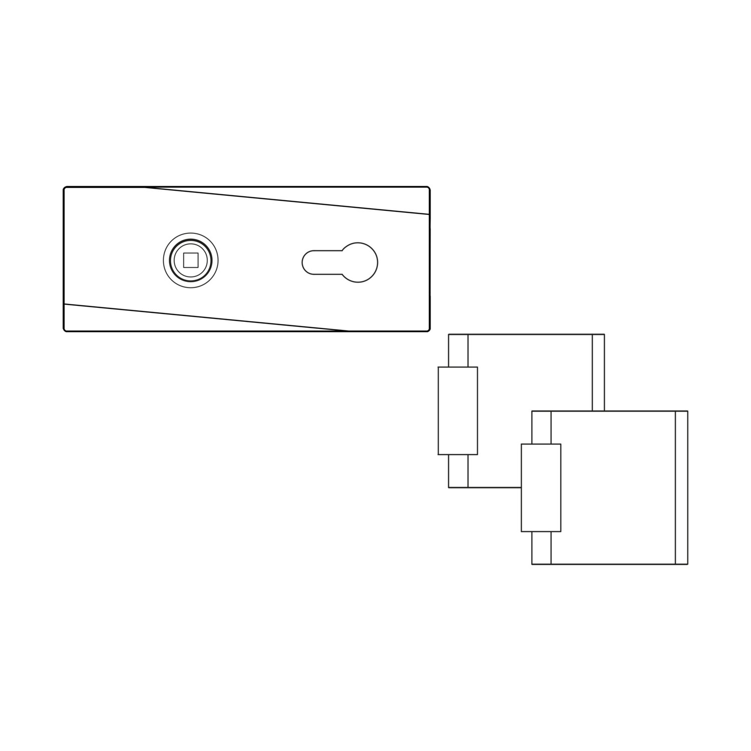 GRIFFWERK Ganzglastürbeschlagset JETTE VISION SKS Magnet 3tlg.-PZ