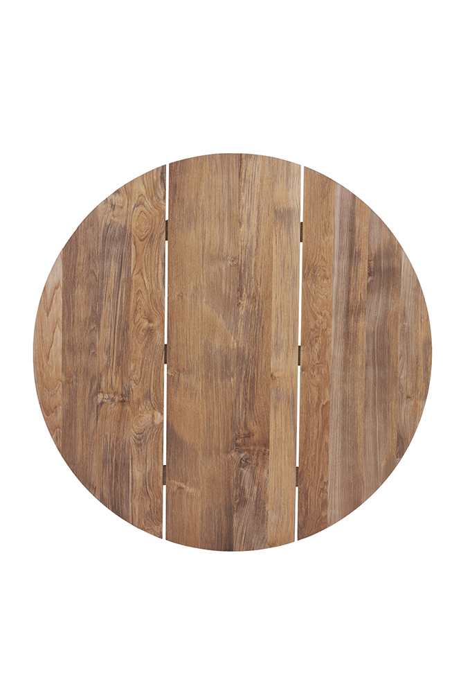 Diamond Garden Tischplatte SAN MARINO Ø 120 cm Rund, Recycled Teak