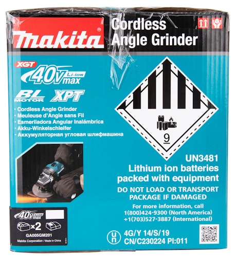 Makita Akku-Winkelschleifer GA005GM201