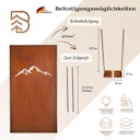 Vorschaubild Badeko Parawand „Berg“ in Edelrostoptik