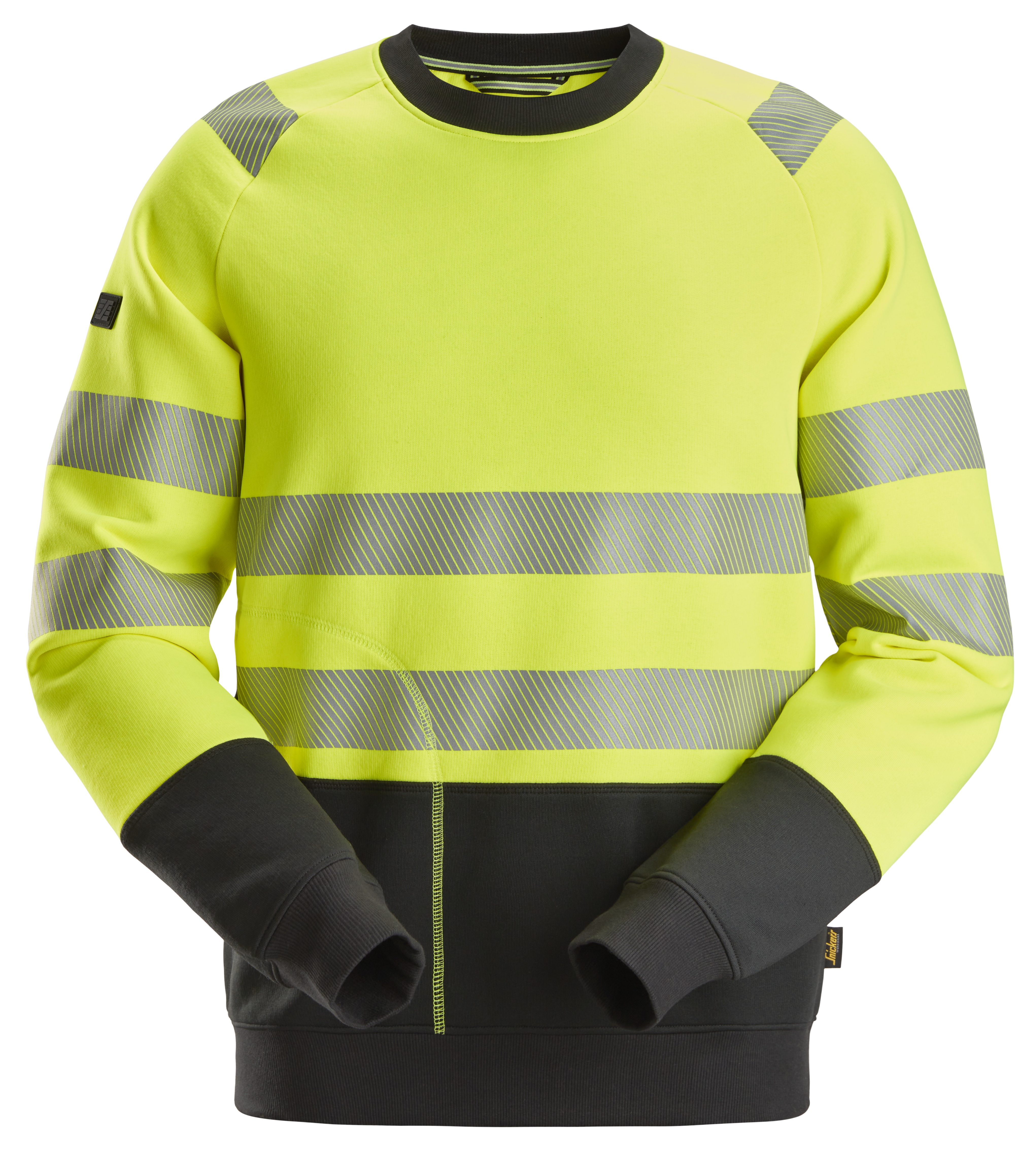 Snickers High-Vis-Sweatshirt, Warnschutzklasse 2 5 signalgelb-schwarz