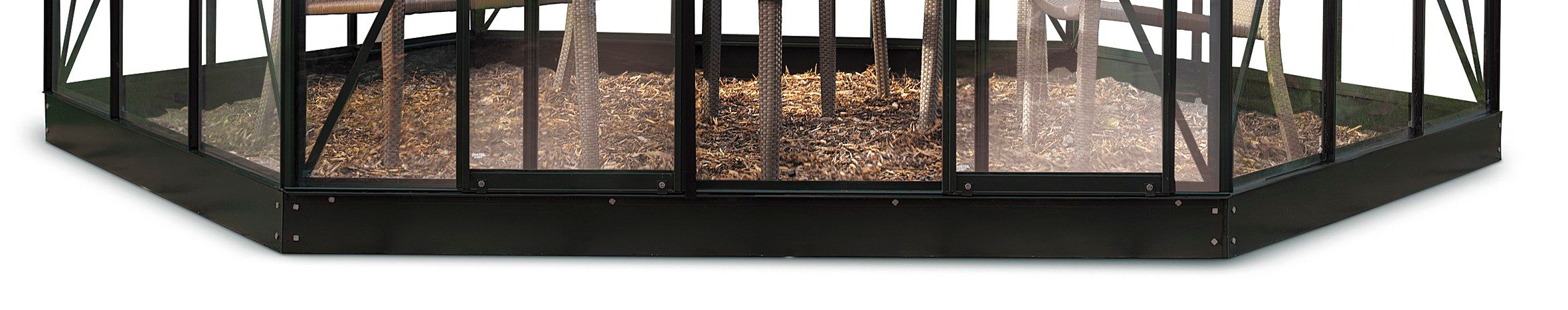 Halls Stahlfundament für Gewächshaus Atrium - 9 m²