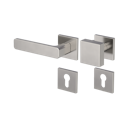 Vorschaubild Griffwerk Wechselgarnitur VAYA 265 MINIMAL MODERN fast2fix Fast2Fix Rosetten eckig Knopf SQUARE Samtgrau L