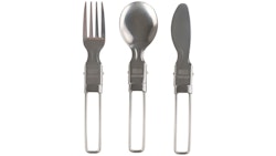 Oxford Geschirr Campingbesteck, 3er-Set aus Edelstahl, Gabel, Löffel