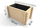 Vorschaubild Weka Hochbeet 669 D naturbelassen B 100 x T 60 x H 69 cm - 400 l