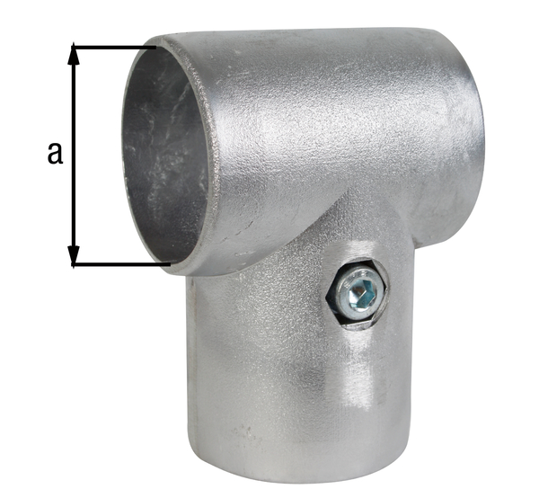 Alberts® T-Stück für Barrierenrohre und Wäschetrockengerüste, zweiteilig, Alu, ⌀60 mm 654160