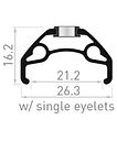 Vorschaubild CONTEC Felge Exit 27,5 Zoll 32 Loch schwarz außen 570 mm ERD (inkl. Speichenlöcher gemesse