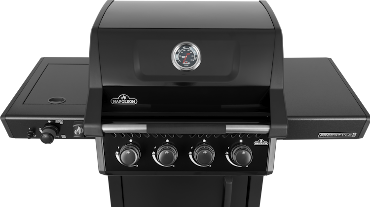 Napoleon Freestyle PRO 425, 4 Hauptbrenner, SIZZLE ZONE Seitenbrenner und Tür, Schwarz