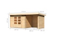 Karibu Woodfeeling Gartenhaus Bastrup 3 naturbelassen - 28 mm