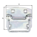 Vorschaubild Alberts® Kistengriff, galvanisch verzinkt dickschichtpassiviert, Platte BxH 80x70 mm, Tiefe 11 mm 347505