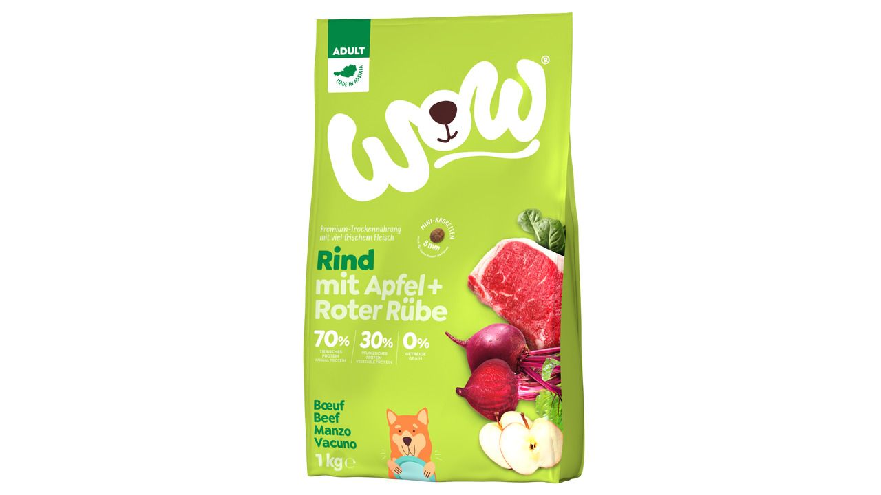 WOW Adult Minis Rind mit Spinat Hundetrockenfutter