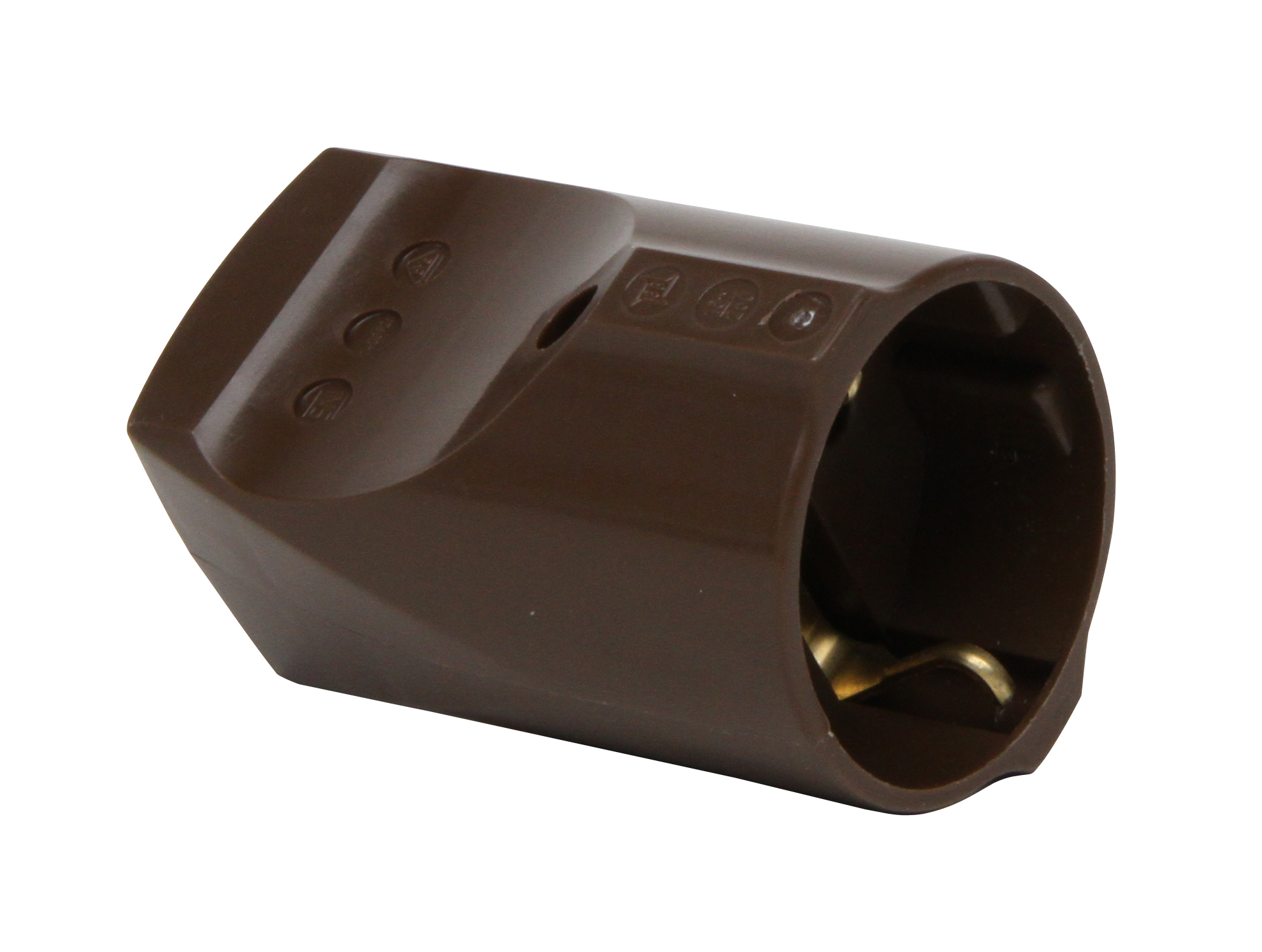 Kopp Kunststoff-Schutzkontakt-Kupplung 16A braun