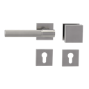 Vorschaubild Griffwerk Wechselgarnitur VAYA 136 ARIS fast2fix Fast2Fix Rosetten eckig Knopf SQUARE Samtgrau L