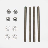 BambusBASIS Montageset BETON / MAUERWERK für Bodenankerplatte - 4 Klebeanker L: 8cm, 4 Hutmuttern, 4 Unterlegscheiben, V2A