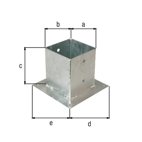 Alberts® Aufschraubhülse 150mm für verschiedene Pfostenstärken